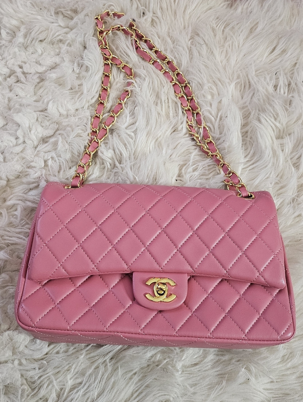 Pink Quilted Purse